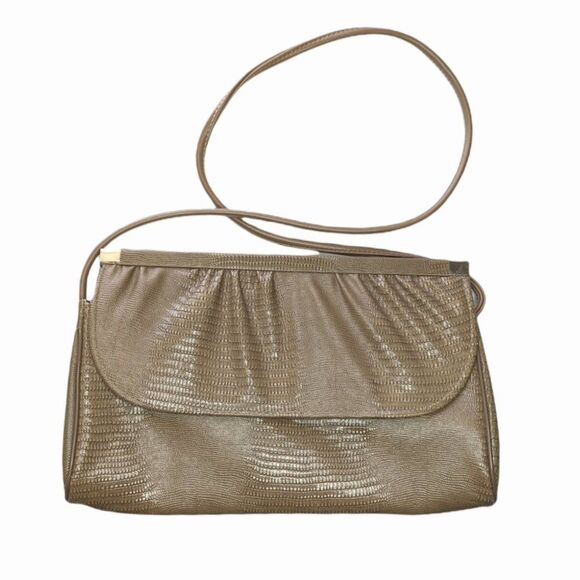 Vintage Rome Tan Snakeskin Shoulder Bag - Picture 3 of 11